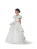 Beaded Puff Sleeves Ivory Lace Tulle Vintage Flower Girl Dress